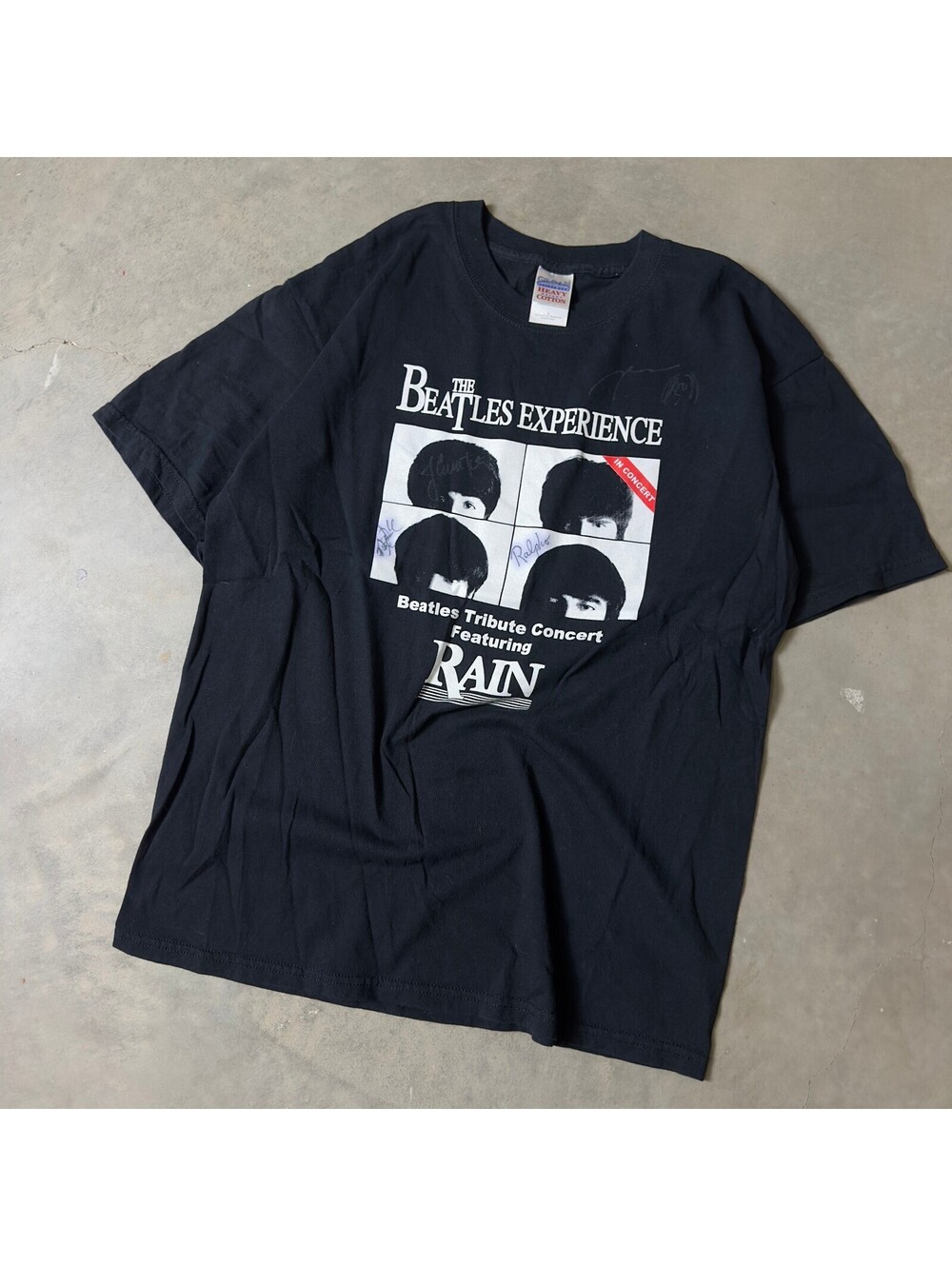 Y2K Gildan The Beatles Experience Tribute Tee Mens L Black